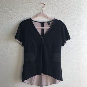 Ann Taylor black peplum blouse